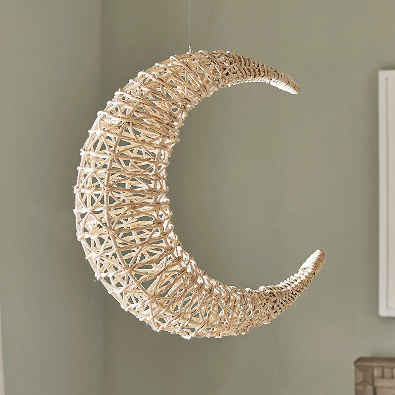 Stylish pendant light made of woven material Kalsten