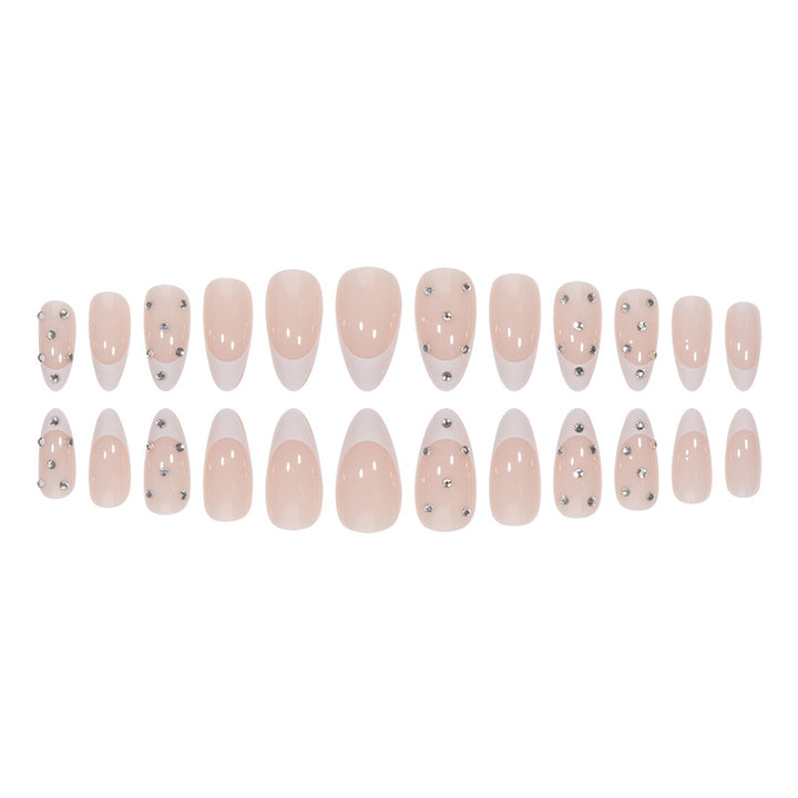Elegant Stiletto Nail Extensions with Rhinestone Accents Kalsten