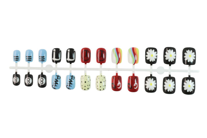 Nail set with creative and colorful designs Kalsten
