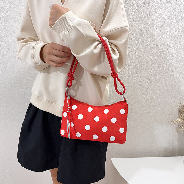 Casual Chic Polka Dot Handbag