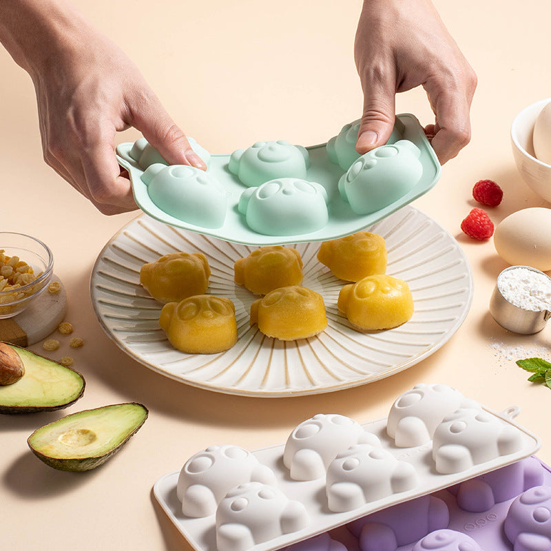 Silicone Ice Cube Mold with Cute Bear Head Design Kalsten