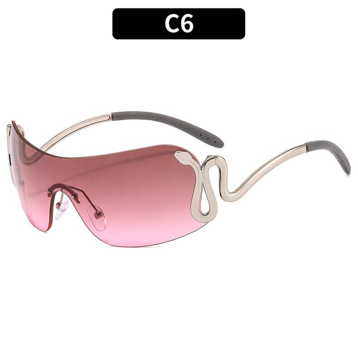Avant-Garde Oversized Shield Sunglasses