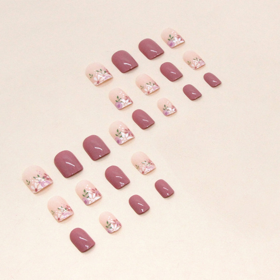 Artistic Floral Design Press-On Nails Kalsten