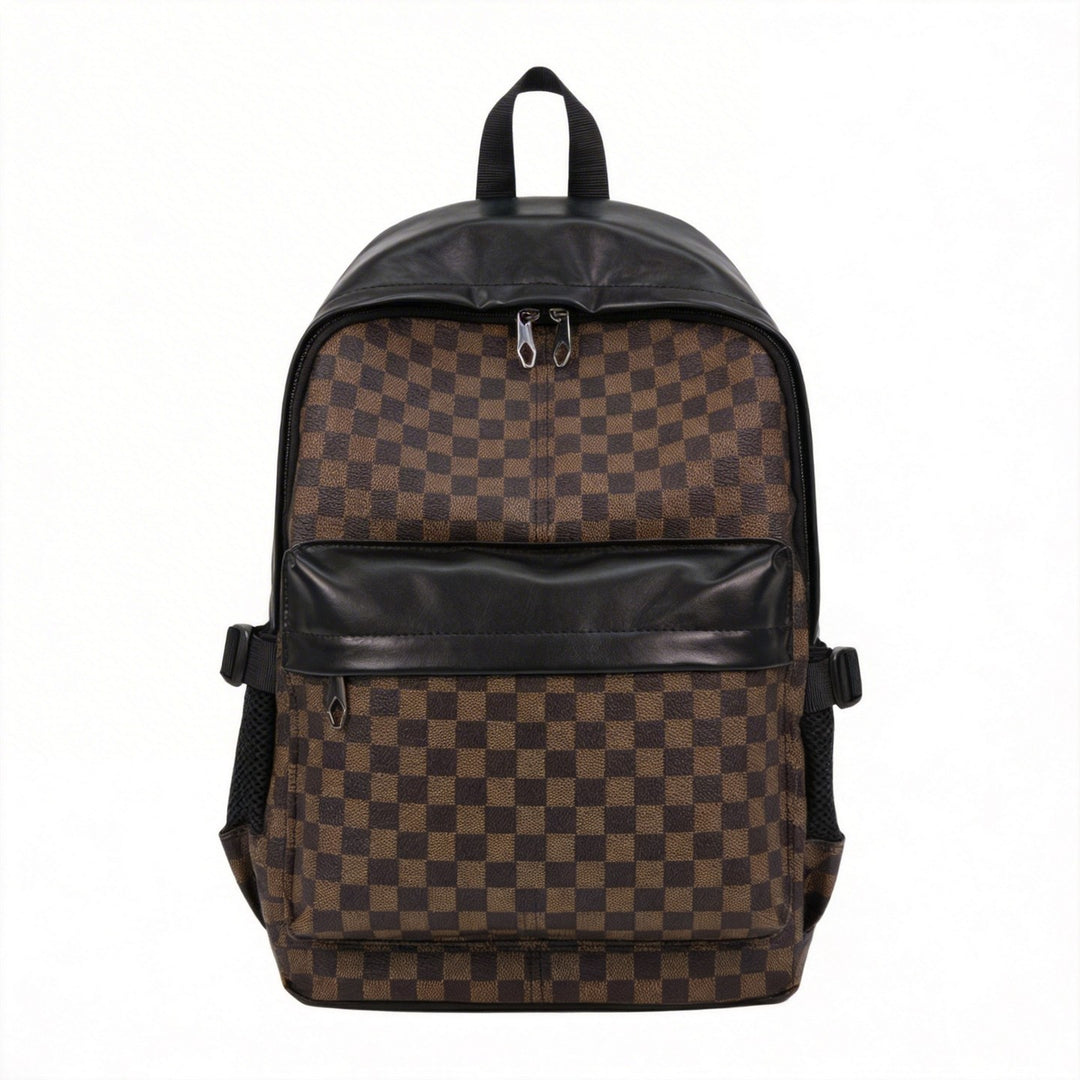 Stylish Checkerboard Pattern Backpack Kalsten