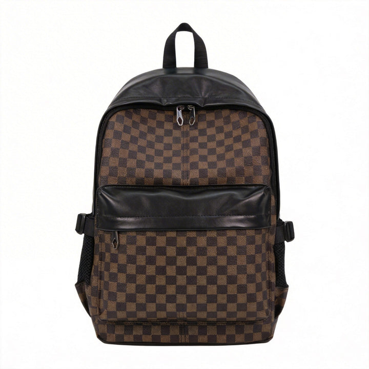 Stylish Checkerboard Pattern Backpack Kalsten