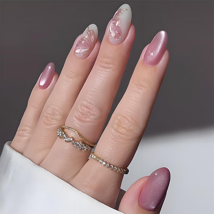 Artificial Nail Set with luxurious, floral-patterned designs Kalsten
