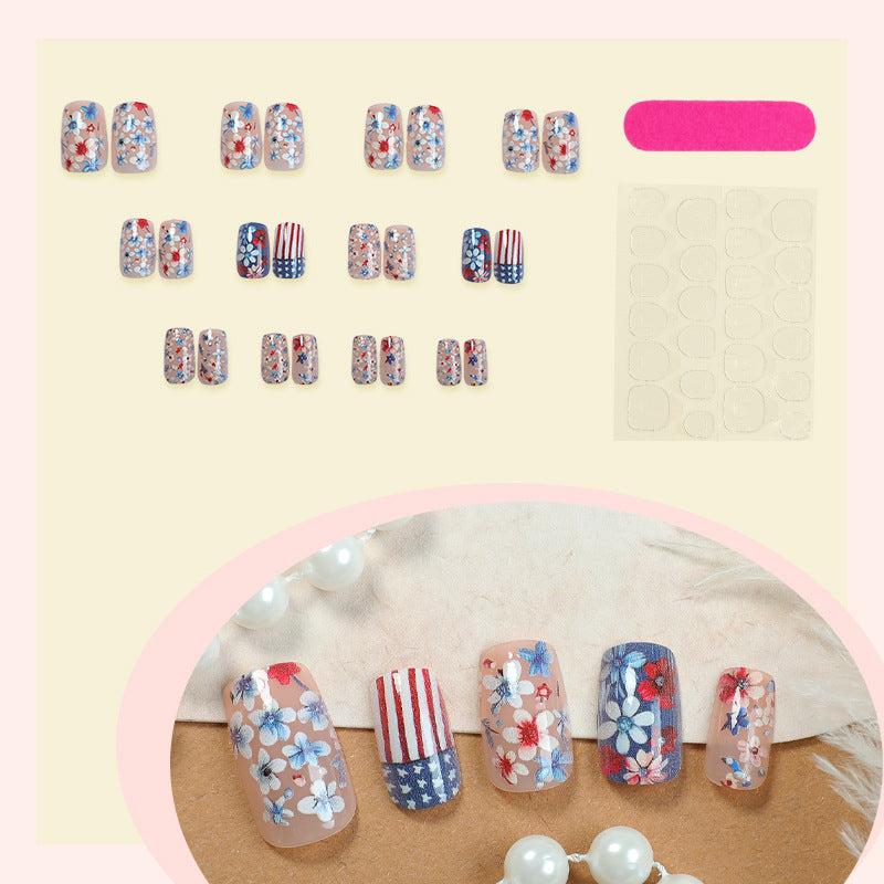 Decorative Floral Press-On Nail Art Set kalsten 1788496018