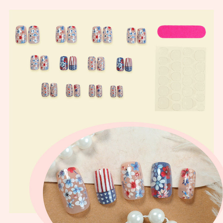 Decorative Floral Press-On Nail Art Set kalsten 1788496018