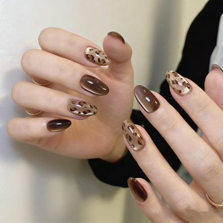 Artificial Nails in Elegant Leopard Pattern Kalsten