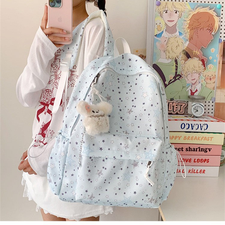 Backpack with Thoughtful Compartments and Trendy Star Motif Kalsten