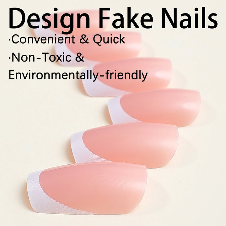 Artificial nail set with high-quality French tips Kalsten