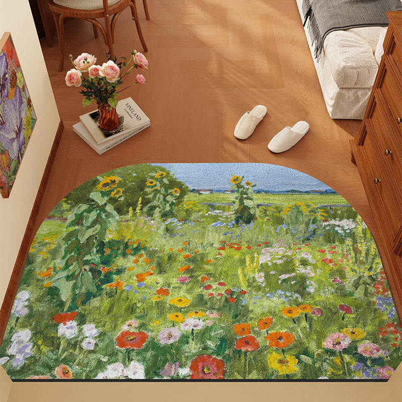 Floral Themed Area Rug