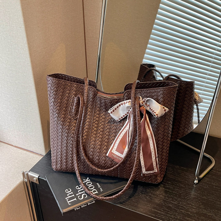 Woven Leather Tote Bag Kalsten