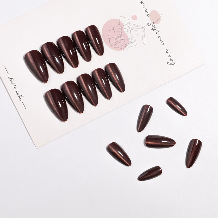 Almond-Shaped Press-On Nails with Glossy Finish Kalsten