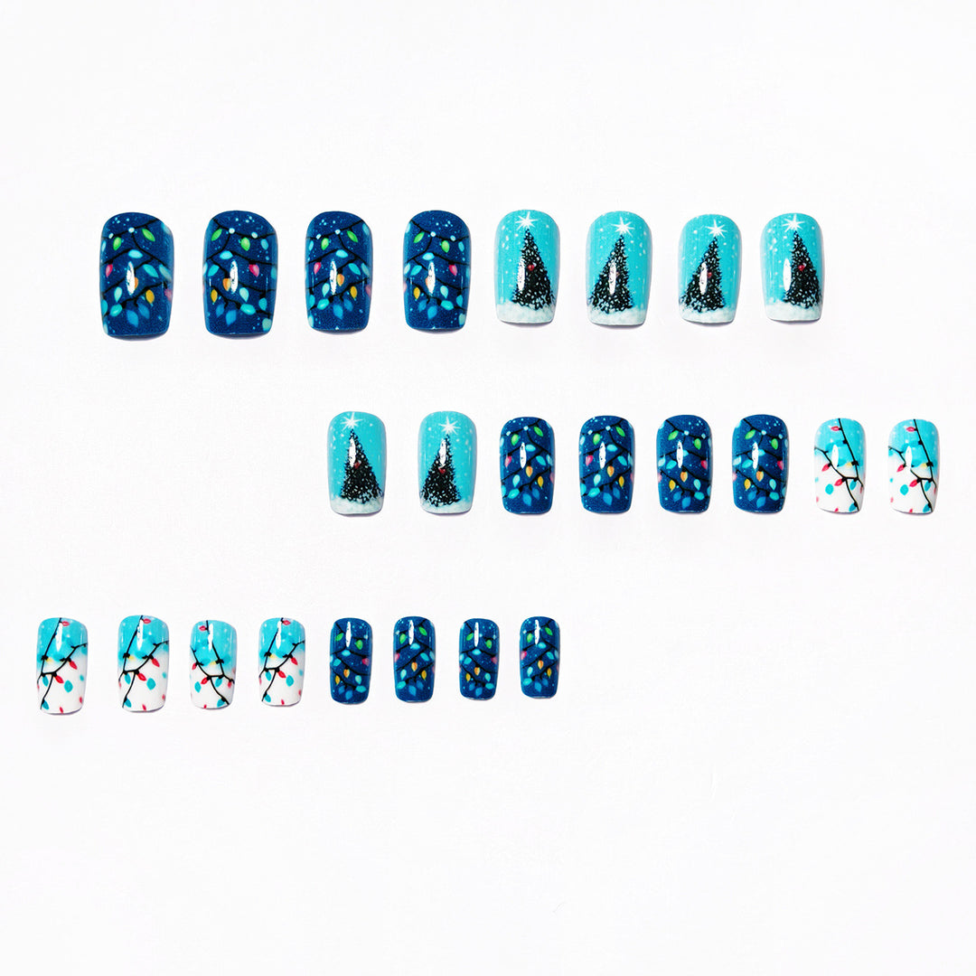 Artificial nails with festive Christmas motif Kalsten