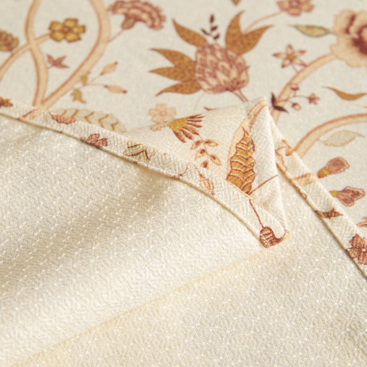 Coated tablecloth in vintage floral pattern made of cotton blend Kalsten