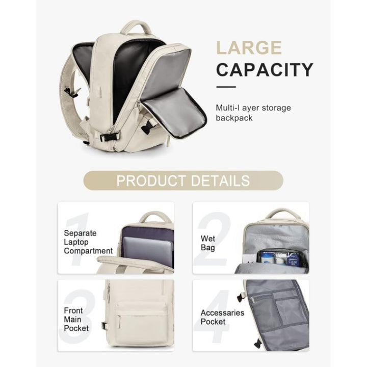 Multifunctional Travel Backpack with Insulated Laptop Compartment Kalsten