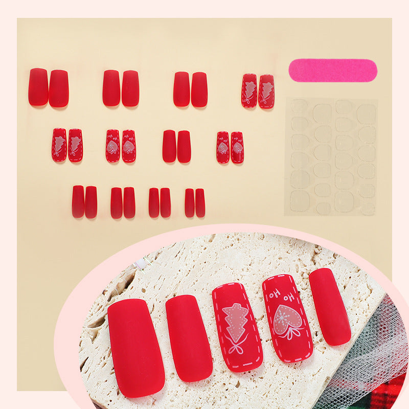 Christmas nail art set with festive motifs and glitter accents Kalsten