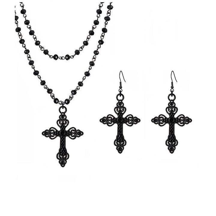 Layered Crystal Moon Jewelry Set Kalsten