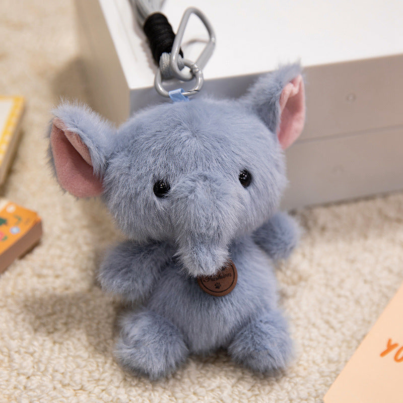 Plush Sitting Piglet Comforter Toy with Embroidered Paw Charm and Pendant Kalsten