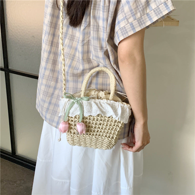 Woven Straw Tote Bag