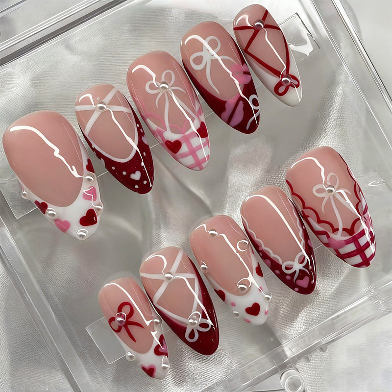 Decorative artificial nails in romantic design Kalsten