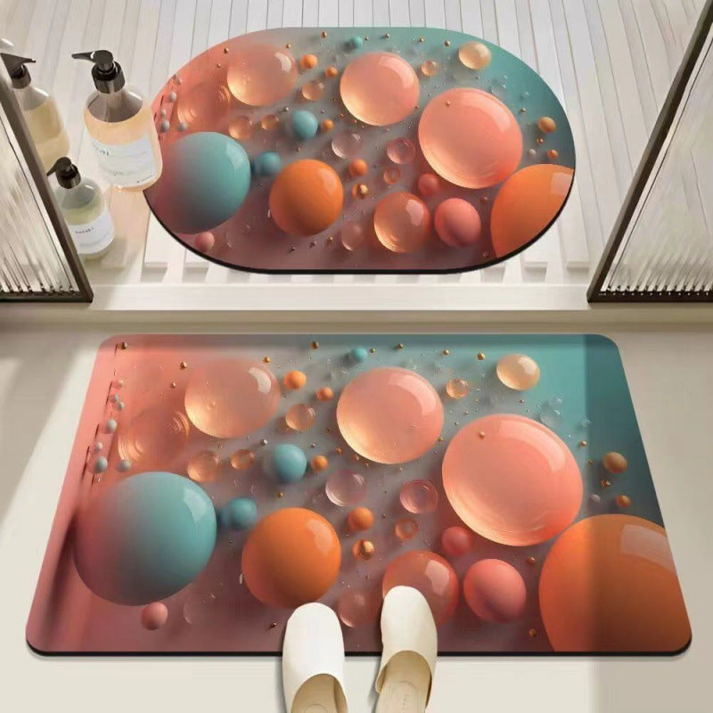Cartoon Hippo Bath Mat