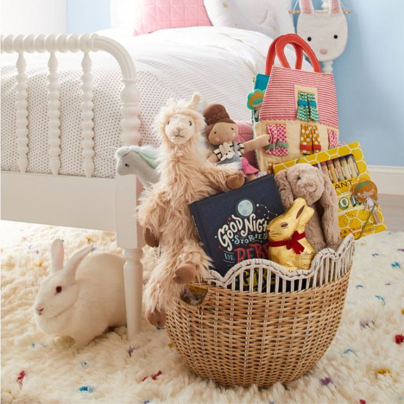 Playful storage basket with wave edge Kalsten