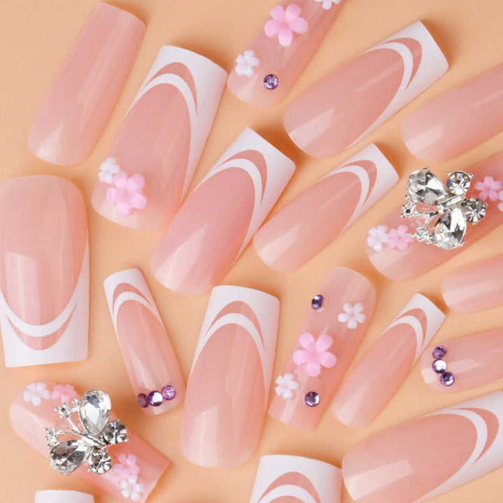 Decorative Floral Nail Extensions Kalsten