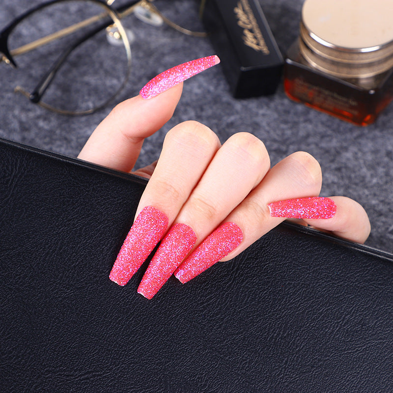 High-quality artificial nails with glitter effects Kalsten