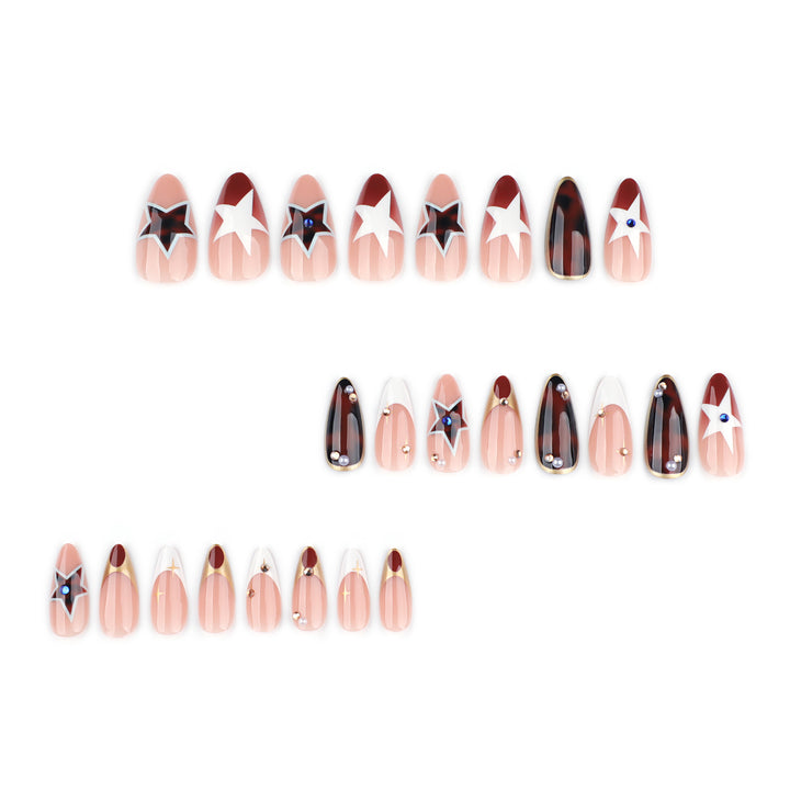 Artful Nail Extensions in Elegant Glamour Design Kalsten