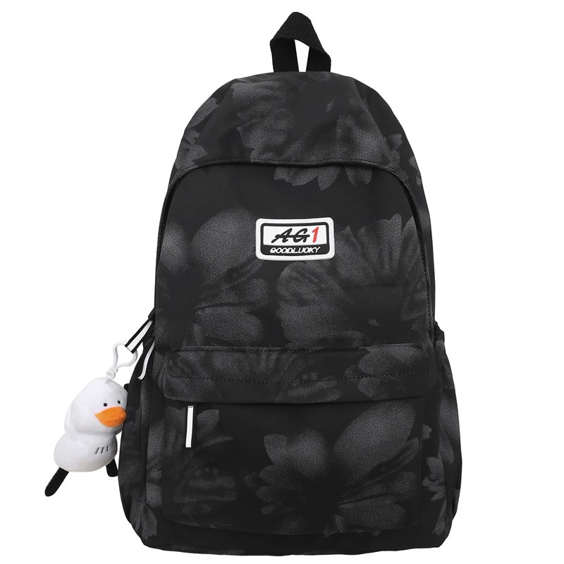 Playful Floral Print Backpack