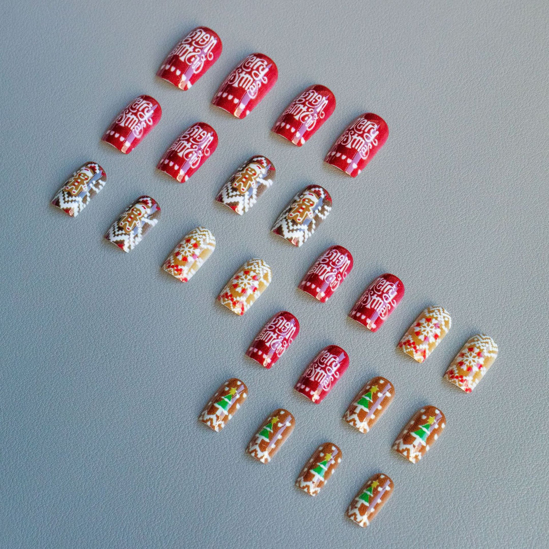 Festive Christmas-Themed Nail Art Set