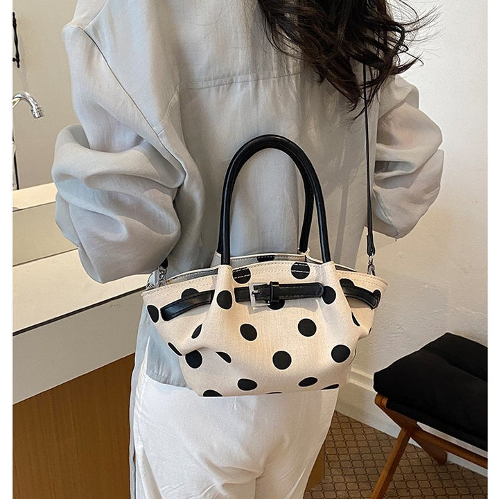 Polka Dot Structured Handbag Kalsten