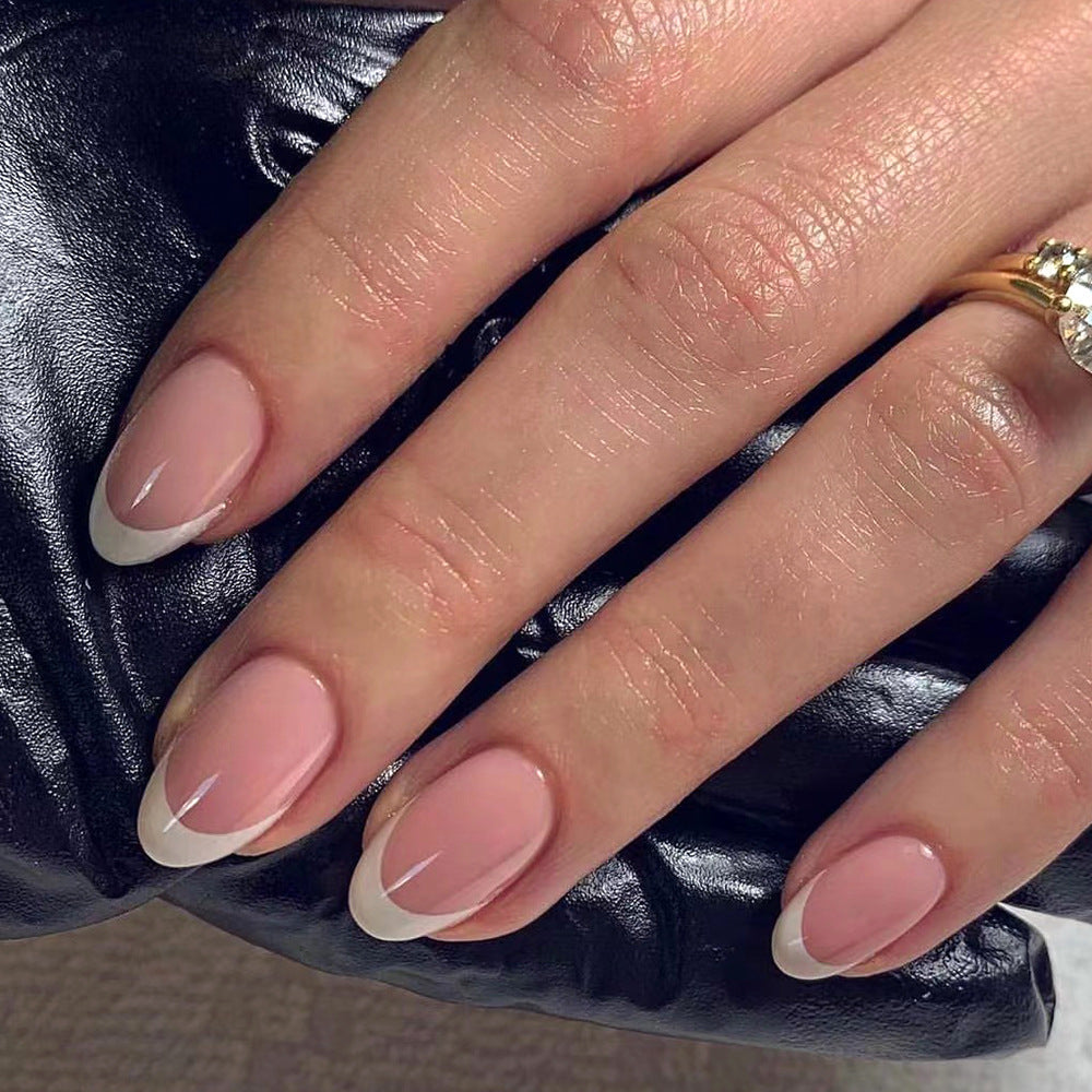 Classic French Tip Press-On Nail Extensions Kalsten