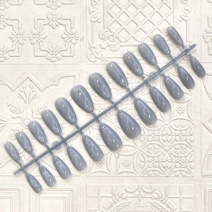 Glossy Elegant Almond-Shaped Press-On Nails Kalsten
