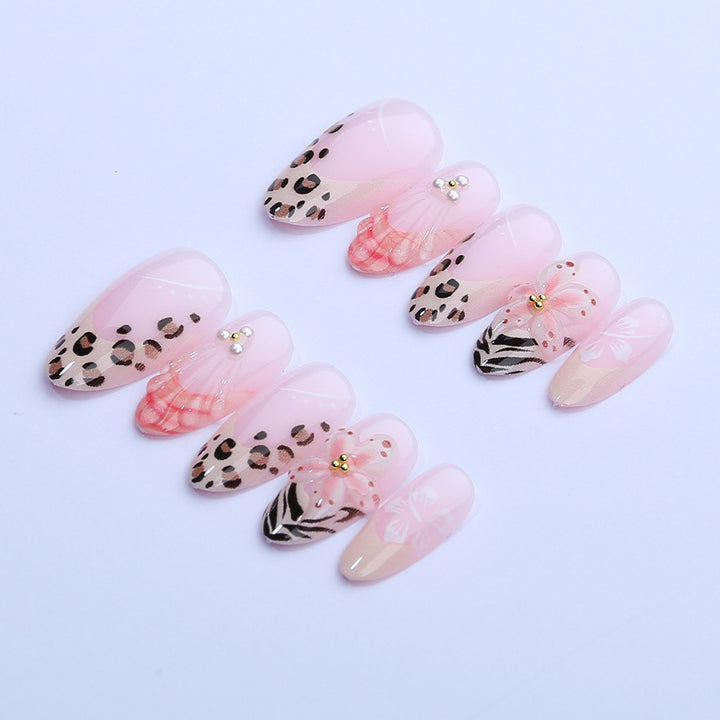 Elegant Artistic Floral Press-On Nails Kalsten