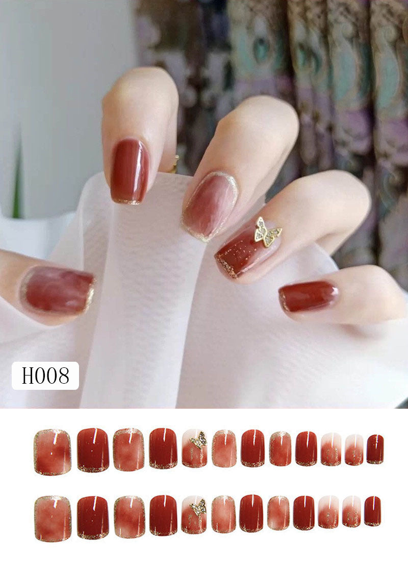 Artificial nail tips with bow design Kalsten