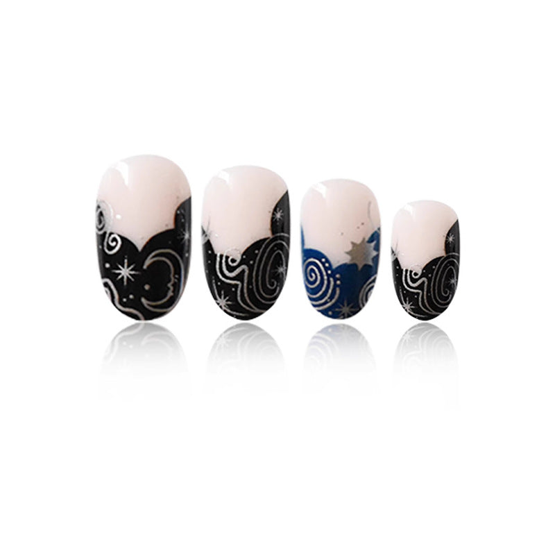 Artistic Galaxy-Themed Press-On Nails Kalsten
