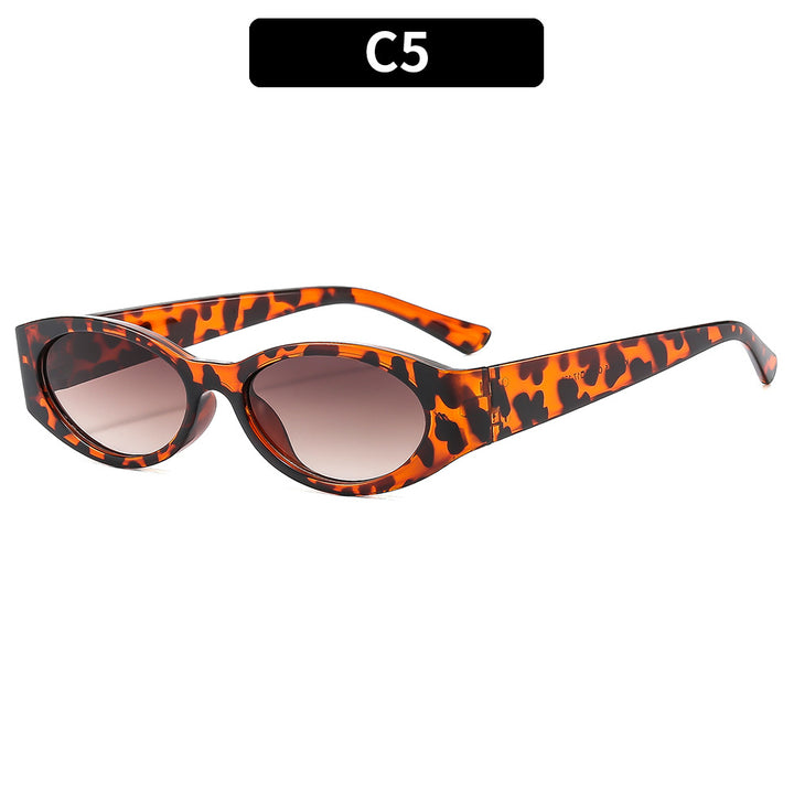 Sleek Oval Frame Sunglasses