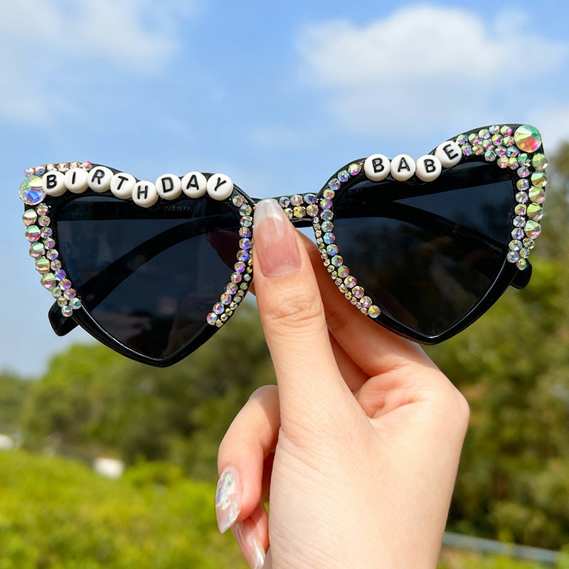 Birthday-Themed Heart-Shaped Sunglasses Kalsten