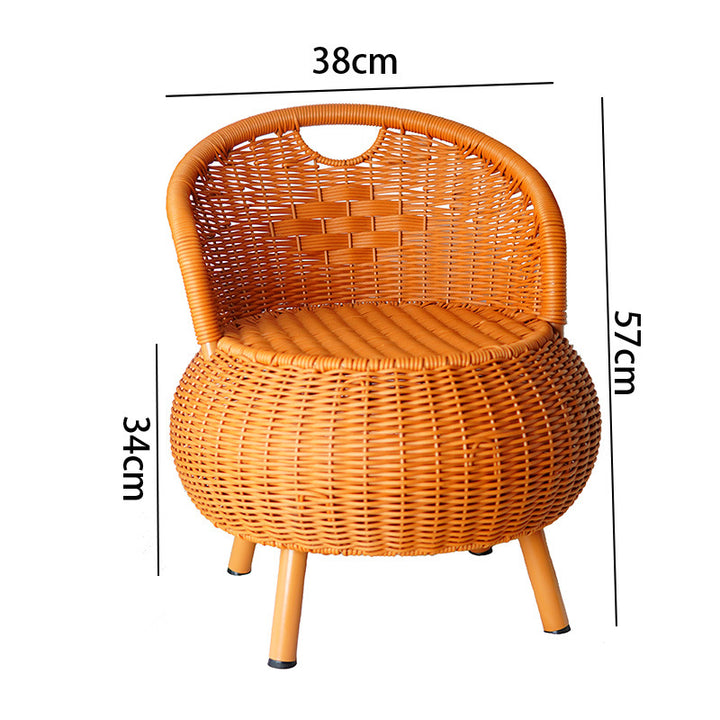 Cozy Rattan Storage Ottoman Kalsten