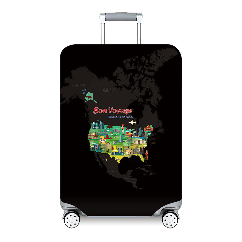 Women's Hard Shell Travel Suitcase with Custom Statement Design Kalsten