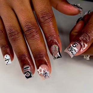 Creative 3D Bow and Pearl Nail Extensions Kalsten