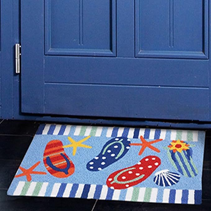 Colorful Coast-Themed Kitchen Mat