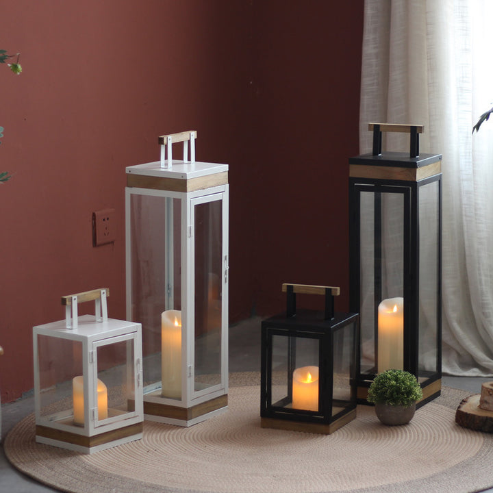 Decorative Lantern with Wooden Handle Kalsten