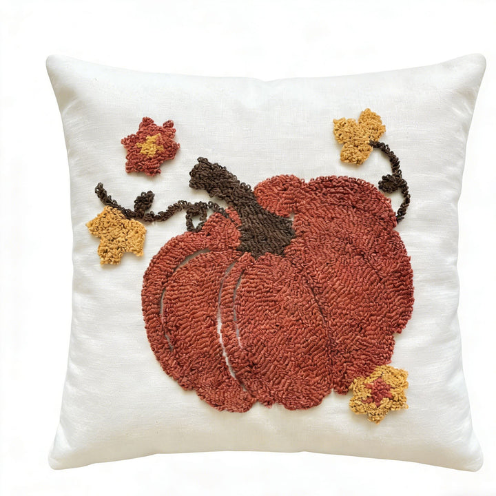 Artisan Pumpkin Embroidered Cushion