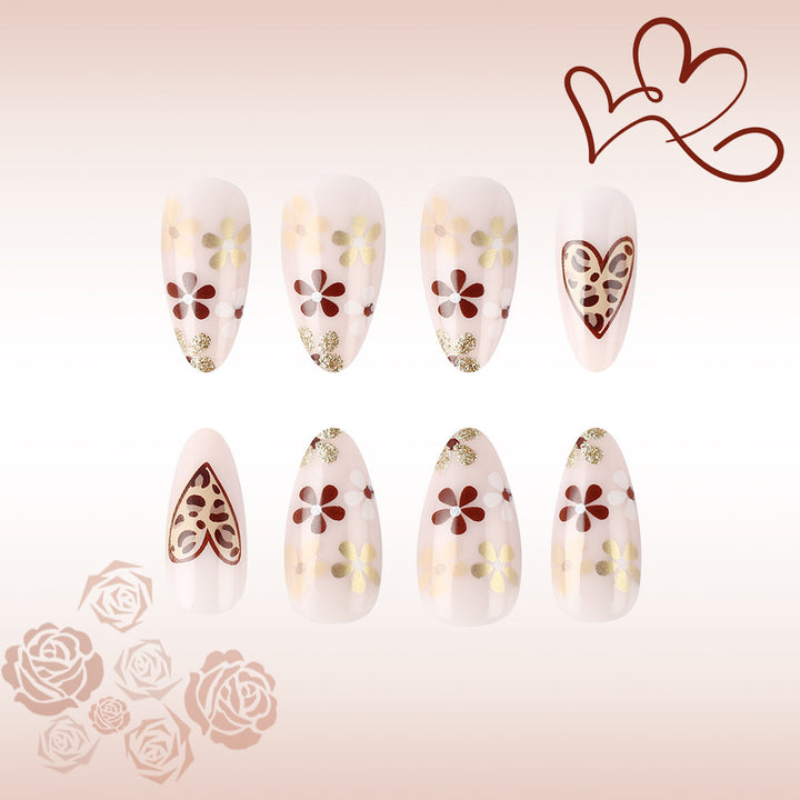 Artistic Floral Design Press-On Nails Kalsten