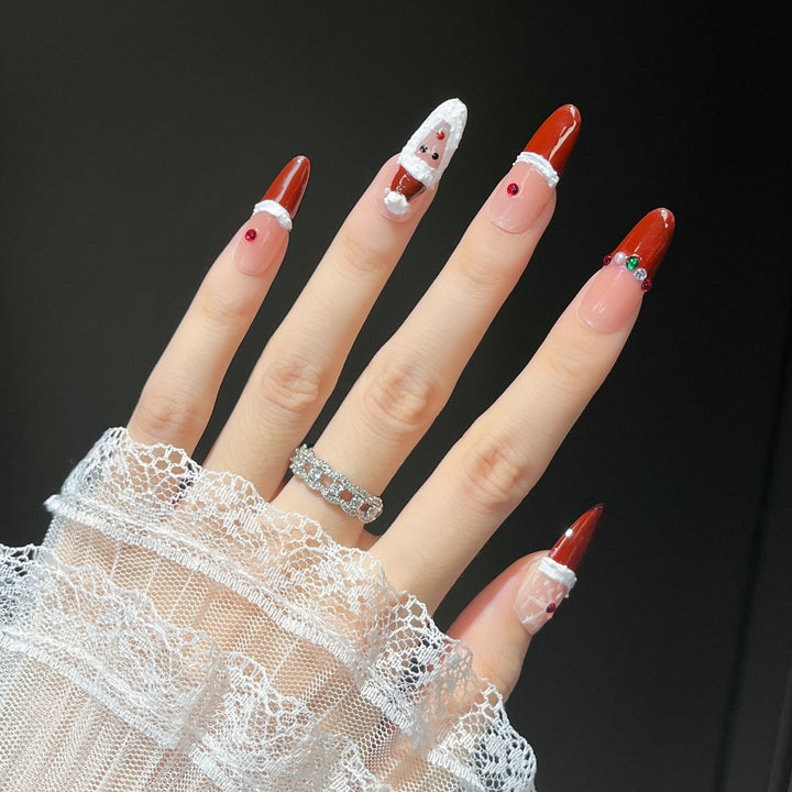 Festive Character-Themed Press-On Nail Art Kalsten