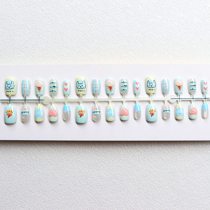 Creative Themed Press-On Nail Set Kalsten